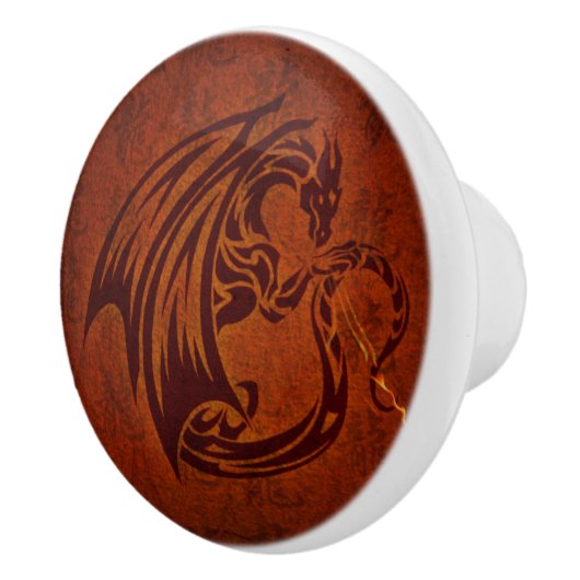 Dragon Ceramic Knob. Keramische Knop (Rechts)