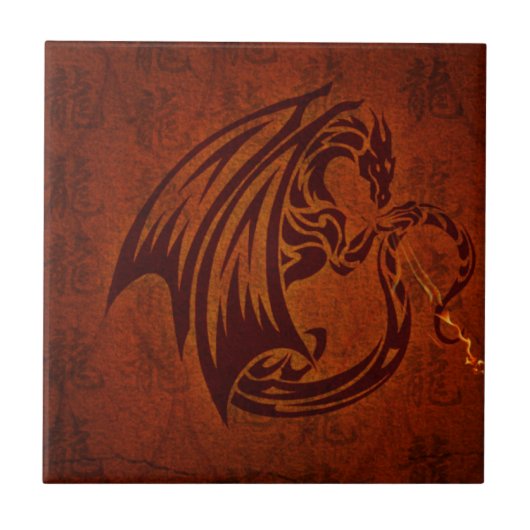 Dragon Ceramic Tile Tegeltje (Voorkant)