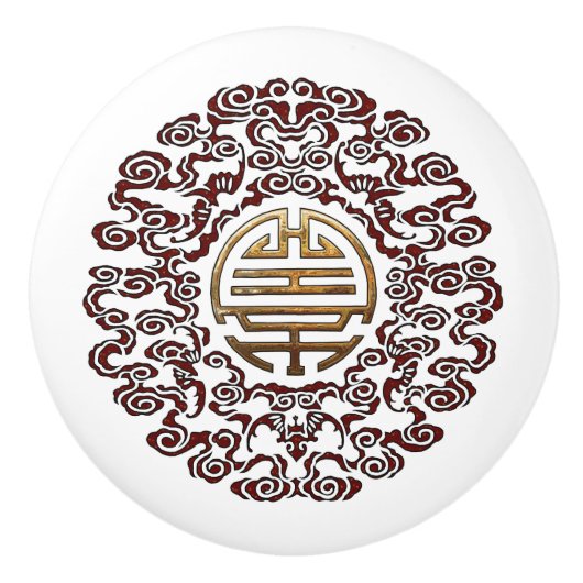 Dragon Chakra Keramische Knop (Voorkant)