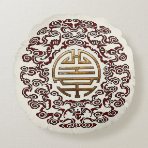 Dragon Chakra Rond Kussen