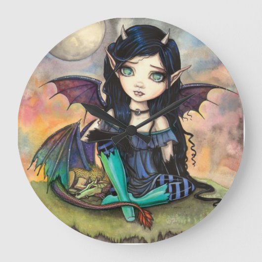 Dragon Child Cuge Big-Eye Fairy en Dragon Grote Klok (Voorkant)