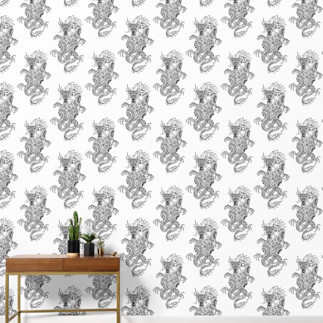 Dragon Chinese Style Behang (Hal)