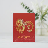 Dragon Chinese Zodiac Horoscoop sterrenbeeld Briefkaart (Staand voorkant)