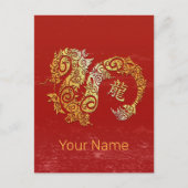 Dragon Chinese Zodiac Horoscoop sterrenbeeld Briefkaart (Voorkant)