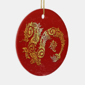 Dragon Chinese Zodiac Horoscoop sterrenbeeld Keramisch Ornament (Rechts)