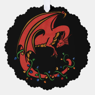 Dragon Christmas Ornament Kaart