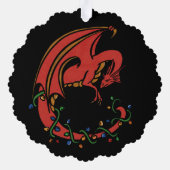Dragon Christmas Ornament Kaart (Achterkant)