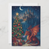 Dragon Christmas Tree Feestdagenkaart (Voorkant)