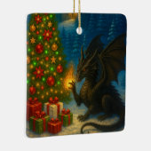 Dragon Christmas Tree Holiday Ceramic Ornament (Rechts)
