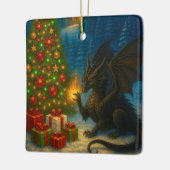 Dragon Christmas Tree Holiday Ceramic Ornament (Links)