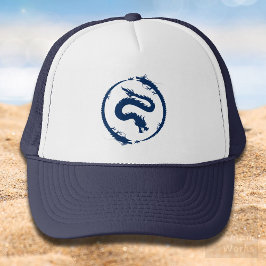 Dragon Circle in dark Dark Blue Trucker Pet