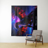 Dragon City 001 Tapestry Wandkleed (In situ)