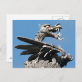 Dragon, City Hall Cardiff, Wales, Verenigd Koninkr Briefkaart (Voorkant / Achterkant)