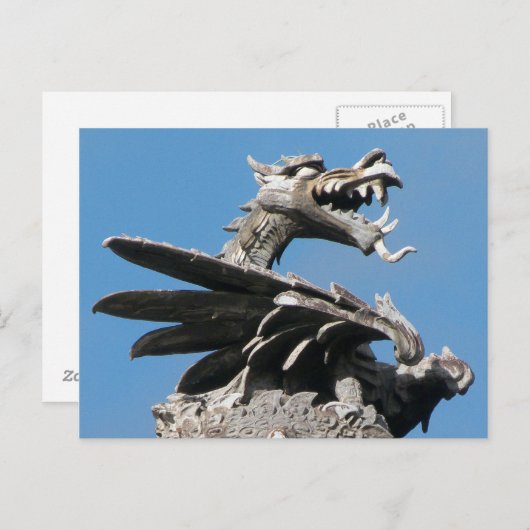 Dragon, City Hall Cardiff, Wales, Verenigd Koninkr Briefkaart (Voorkant / Achterkant)