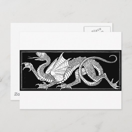 dragon-clipart-9- briefkaart (Voorkant / Achterkant)