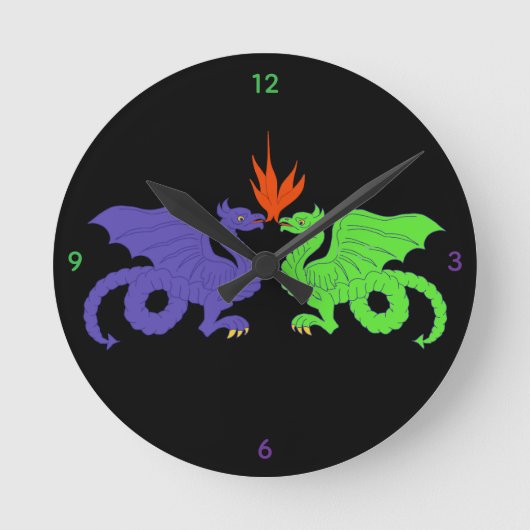 Dragon Clock Ronde Klok (Voorkant)
