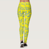 Dragon contour patroon 03.b B Geel BG Leggings (Achterkant)