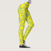 Dragon contour patroon 03.b B Geel BG Leggings (Rechts)