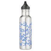 Dragon contour patroon 03.b L Geel BG Waterfles (Rechts)