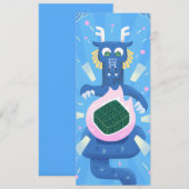 Dragon cook banh chung - Funky Cute Style Kaart (Voorkant / Achterkant)