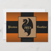 Dragon Crest Oranje Hogere Uitnodiging van het Afs (Voorkant)