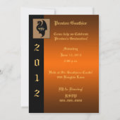 Dragon Crest Oranje Hogere Uitnodiging van het Afs (Achterkant)