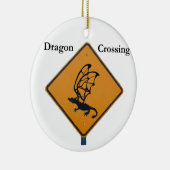 Dragon Crossing Keramisch Ornament (Rechts)