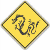 Dragon Crossing Sticker (Voorkant)
