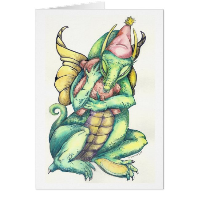 Dragon Cuddling Teddy Bear for Comfort (Voorkant)