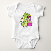 Dragon Cupcake 1st Birthday Romper (Voorkant)