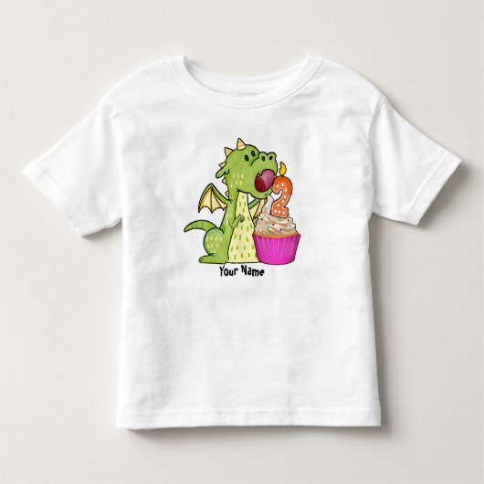 Dragon Cupcake 2e verjaardag Kinder Shirts (Voorkant)