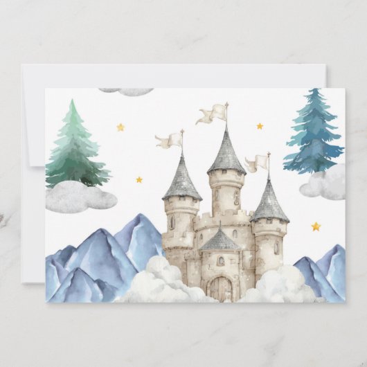 Dragon Cute Boy Birthday Watercolor Bedankkaart (Achterkant)