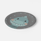 Dragon Cute Cartoon Kinder Baby Boy Papieren Bordje (Gekanteld)