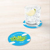 Dragon Cute Kind Birthday Ronde Kartonnen Onderzetter (Insitu)