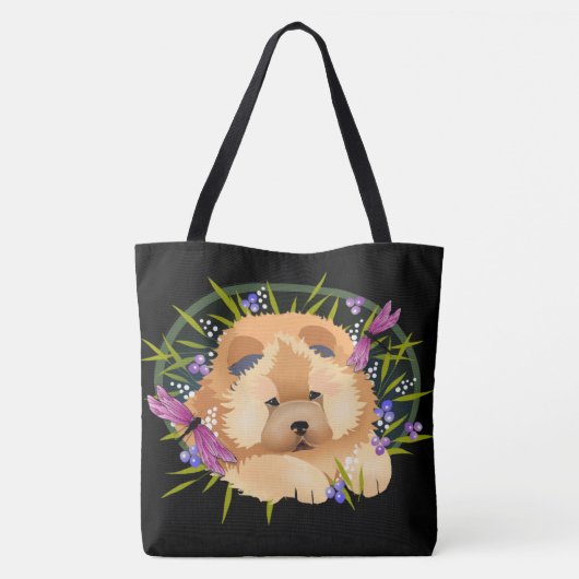 DRAGON DANCE - CHOW crossbody of canvas tas (Achterkant)