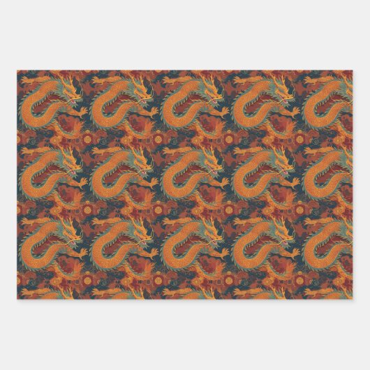 Dragon Dance Wrapping Dans Inpakpapier Vel (Voorkant 2)