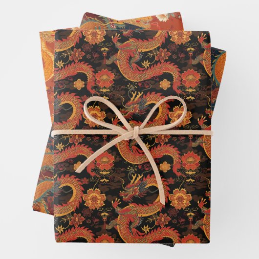 Dragon Dance Wrapping Dans Inpakpapier Vel (In situ)