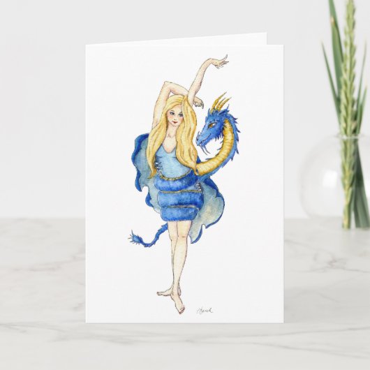 Dragon Dancer Wenskaart Kaart (Voorkant)