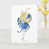 Dragon Dancer Wenskaart Kaart (Gele Bloem)