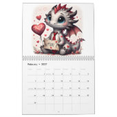 Dragon Days Geïllustreerde Stijl Kinder Kalender (Feb 2027)