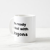 dragon deal met koffiemok (Voorkant links)