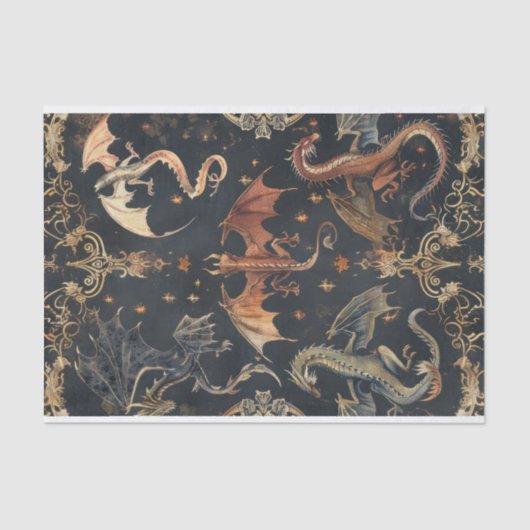  Dragon Decoupage Tissuepapier (Voorkant)
