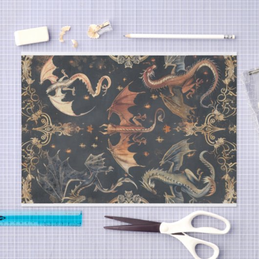  Dragon Decoupage Tissuepapier (Craft)