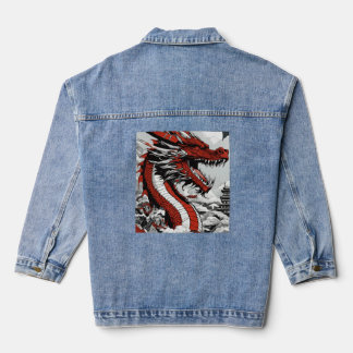 Dragon Denim jas maakt modieus design Jacket