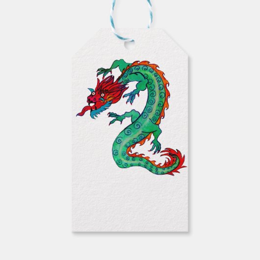 Dragon Design op Gift Labels Cadeaulabel (Achterkant)