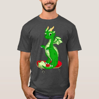 Dragon die skateboard speelt Funny Good Dragon Ska T-shirt