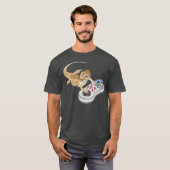 Dragon die videospelretielen afspeelt t-shirt (Voorkant volledig)