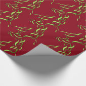 Dragon Dimensional Ribbon Abstract Green Wind Cadeaupapier (Hoek)