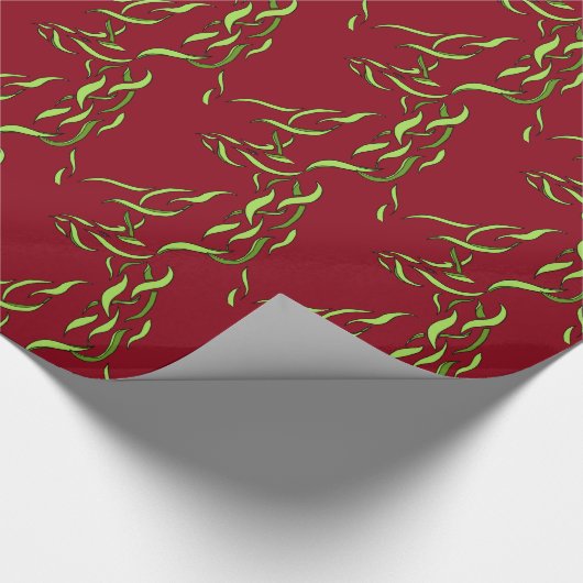 Dragon Dimensional Ribbon Abstract Green Wind Cadeaupapier (Hoek)