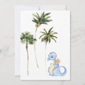 ** Dragon Dinosaur 2 TWO AR21 Foto Verjaardag Kaart (Achterkant)